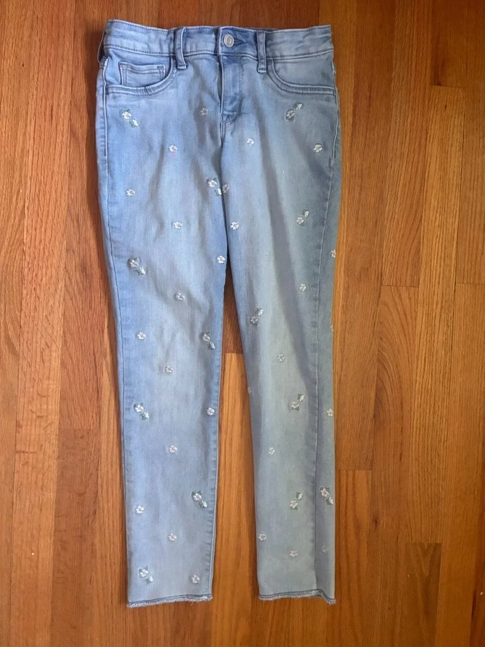 Gap Girls Floral Embroidered Stretch Jegging Ankle Size 14